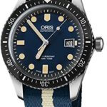 Oris Divers Sixty-Five Blue Dial 42mm Mens Watch on Blue & White Nato Strap