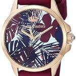Juicy Couture Women’s ‘JETSETTER’ Quartz Gold and Silicone Casual Watch, Color:Pink (Model: 1901598)