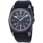 Locman Men’s 43mm Blue Silicone Band Steel Case Quartz Black Dial Analog Watch 0201BKBKFBW1GOK