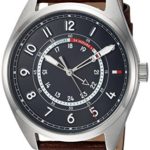 Tommy Hilfiger Men’s ‘Sport’ Quartz Stainless Steel and Leather Casual Watch, Color:Brown (Model: 1791371)