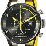 Locman Italy Men’s 0510BKBKFYL0GOY Montecristo Classic Chronograph Analog Display Quartz Yellow Watch