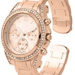 Charming Rose Gold Platted With Classic Round CZ Stainless steel Back Boyfriend Cuff/Bangle Watch