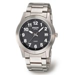 3550-04 Mens Boccia Titanium Watch, Black Dial