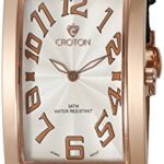 CROTON Men’s CN307533RGWH ARISTOCRAT Analog Display Quartz Black Watch