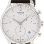 Tissot Men’s T063.617.16.037.00 Stainless Steel Tradition Watch with Textured Leather Band