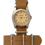 Bertucci H13321 Mens Titanium Brown Leather Strap Beige Dial Heritage Watch