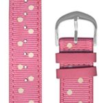 Pedre Pink Polka Dot Watch Strap 18mm – Replacement Watch Band – Preppy & Chic Fashionable Look
