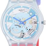 Swatch Varigotti Blue Dial Two Tone Silicone Strap Ladies Watch GL118