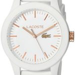 Lacoste Women’s ‘LADIES 12.12’ Quartz Stainless Steel and Silicone Casual Watch, Color:White (Model: 2000960)