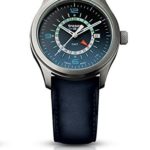 traser H3 Blue P59 Aurora GMT Watch | Leather Watch Band