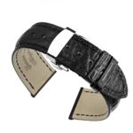20mm Black High-end Crocodile Leather Watch Straps/Bands Replacement Handmade for Luxury Watches