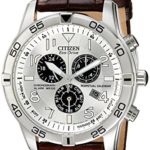 Citizen Men’s BL5470-06A Stainless Steel Eco-Drive Watch with Leather Band