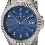 CROTON Men’s ‘Heritage’ Quartz Stainless Steel Casual Watch, Color:Silver-Toned (Model: CN307528SSBL)