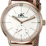 Adee Kaye Men’s AK9044N-MRG Vintage Slim Mechanical Hand-Wind Rose Gold-Tone Stainless Steel Watch
