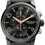 Montblanc Timewalker Black Steel Chronograph Mens Watch 105805