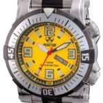 REACTOR Men’s 55507 Poseidon 1000 meter Dual Rotating Bezel Yellow and Black Dial Watch