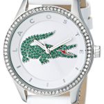 Lacoste Women’s 2000893 Victoria Stainless Steel Watch With White Leather Band