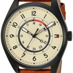 Tommy Hilfiger Men’s ‘Sport’ Quartz Resin and Leather Casual Watch, Color:Brown (Model: 1791372)