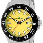 Le Chateau #7075M_YEL Men’s Dynamo Stainless Steel Yellow Dial Automatic Watch