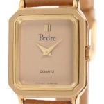 Pedre Women’s Vintage Tres Petite Gold-Tone/ Tan Leather Strap Watch # 6983GX
