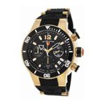 Swiss Legend 14084Sm-Yg-01-Bb Sharkarma Chrono Black Silicone, Dial & Bezel Gold-Tone Ss Watch