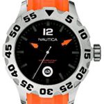 Nautica Men’s N14603G BFD 100 Date Orange and Black Watch