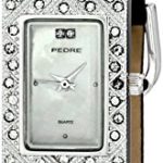 Pedre Women’s 7695SX Dress Silver-Tone with Suede Strap Watch