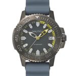 Nautica Men’s ‘KEYWEST’ Quartz Stainless Steel and Silicone Casual Watch, Color:Grey (Model: NAPKYW004)