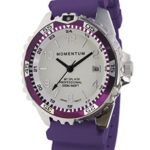 Momentum Women’s Quartz Stainless Steel and Rubber Diving Watch, Color:Purple (Model: 1M-DN11LE1E)