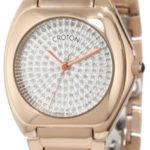 Croton Women’s CN207315INRG Czarina Paved White Diamond Dial Rose Gold Tone Ion-Plated Stainless Steel Watch
