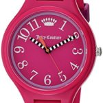 Juicy Couture Women’s ‘DAY DREAMER’ Quartz Plastic and Silicone Casual Watch, Color:Pink (Model: 1901561)