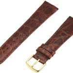 Hadley-Roma Men’s MSM822RN-200 20-mm Chestnut Genuine Caiman Crocodile Leather Watch Strap