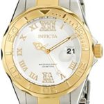 Invicta Women’s 12852 Pro Diver Gold Dial Two Tone Watch with Crystal Accents