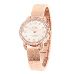 COACH Women’s Delancey 28mm Bangle Watch Silver/Rose Gold One Size