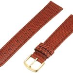 Hadley-Roma Men’s MSM715RR-180 18-mm Tan Genuine Java Lizard Leather Watch Strap