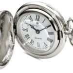 Charles-Hubert, Paris 6815 Classic Collection Chrome Finish Brass Quartz Pendant Pocket Watch