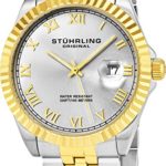 Stuhrling Original Men’s 599G.04 Analog Swiss Quartz Two-Tone Link Bracelet Watch