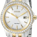 Citizen Eco-Drive Women’s EW1908-59A Silhouette Crystal Analog Display Two Tone Watch