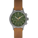 Timex Men’s Expedition Scout Chronograph Leather Strap Watch
