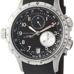 Hamilton Men’s H77612333 Khaki ETO Stainless Steel Watch with Black Rubber Band