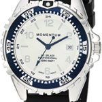 Momentum Women’s Quartz Stainless Steel and Rubber Diving Watch, Color:Black (Model: 1M-DN11LU1B)