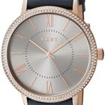 DKNY Women’s ‘Willoughby’ Quartz Stainless Steel and Leather Casual Watch, Color:Blue (Model: NY2546)