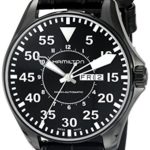 Hamilton Men’s H64785835 Khaki King Pilot Black Dial Watch