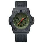 Luminox Men’s ‘SEA’ Swiss Quartz Stainless Steel and Rubber Casual Watch, Color:Black (Model: 3501.BO.TV)