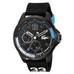 Lacoste Men’s ‘CAPBRETON’ Quartz Resin and Silicone Casual Watch, Color:Black (Model: 2010896)