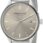 Kenneth Cole New York Men’s ‘Classic’ Quartz Stainless Steel Dress Watch, Color:Silver-Toned (Model: 10030838)