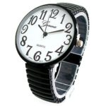 Black Super Large Face Stretch Band Fashion Watch – Free Shipping