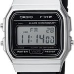 Casio Men’s ‘Classic’ Quartz Metal and Resin Casual Watch, Color:Black (Model: F-91WM-7ACF)