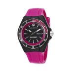 TechnoMarine Unisex 110013 Cruise Sport 3 Hands Black and Pink Dial Watch