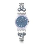Swatch Women’s Lady Bow LK373G Clear Stainless-Steel Swiss Quartz Fashion Watch